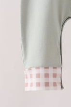 Sage hunting embroidery romper