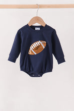 Navy football sequin bubble