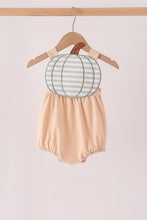 Khaki pumpkin applique bubble