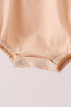 Khaki pumpkin applique bubble