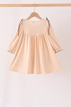 Khaki floral smocked dress