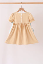 God is great god is good embroidery ruffle dress