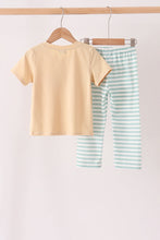 God is great god is good embroidery stripe pants set
