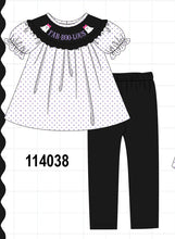 Black Ghost Embroidery Pants Set