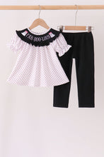 Black Ghost Embroidery Pants Set - ARIA KIDS