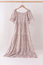 Floral print tiered mom dress - ARIA KIDS