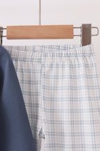 Teal pocket plaid pants set - ARIA KIDS