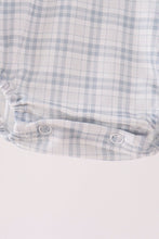 Teal pocket plaid bubble - ARIA KIDS