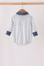 Teal pocket plaid bubble - ARIA KIDS