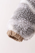 Grey camouflage fleece jacket