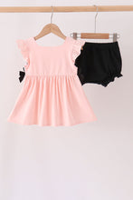 Pink Ghost Embroidery Ruffle Bloomer Set - ARIA KIDS