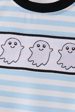 Blue Ghost Embroidery Stripe Top - ARIA KIDS