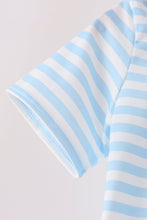Blue Ghost Embroidery Stripe Top - ARIA KIDS