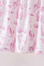 Pink Cowboy boots Smocked Bloomer Set