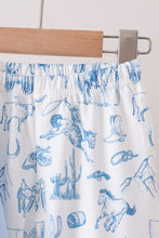 Blue Cowboy Smocked Pants Set