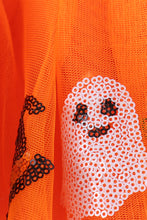 Orange pumpkin bat sequin tutu skirts