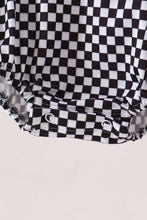 Black car embroidery checkered bubble