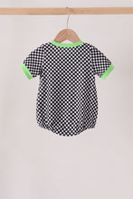 Black car embroidery checkered bubble