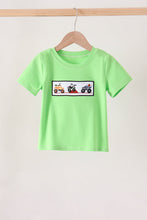 Green car embroidery top