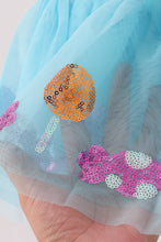 Blue sweet sequin tutu skirts