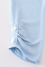 Blue deer smocked girl set