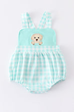 Mint dog applique boy bubble - ARIA KIDS