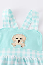 Mint dog applique boy bubble - ARIA KIDS