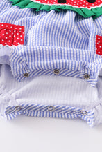 Watermelon embroidery stripe pocket girl bubble - ARIA KIDS