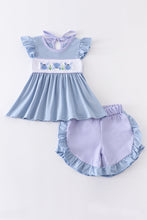 Blue crab embroidery girl set - ARIA KIDS