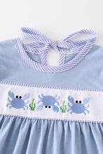 Blue crab embroidery girl set - ARIA KIDS
