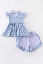 Blue crab embroidery girl set - ARIA KIDS