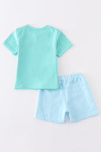 Green watermelon embroidery boy short set - ARIA KIDS