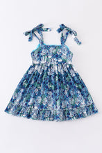 Marine creature embroidery strap dress