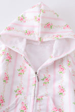 Pink floral pocket girl hoodie - ARIA KIDS