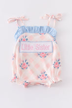 Pink floral print embroidery girl bubble