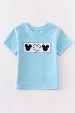 Blue character embroidery boy top - ARIA KIDS