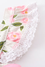 Pink floral print ruffle girl dress - ARIA KIDS