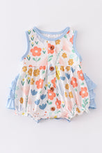 Floral print ruffle girl bubble