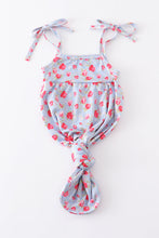 Pink floral print baby gown - ARIA KIDS