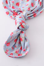 Pink floral print baby gown - ARIA KIDS