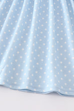 Blue deer smocked dress