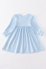 Blue deer smocked dress