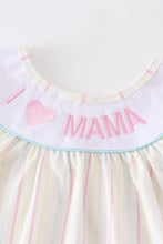 I love MAMA embroidery stripe girl set - ARIA KIDS