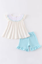 I love MAMA embroidery stripe girl set - ARIA KIDS