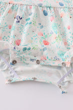 Green floral print girl bubble - ARIA KIDS