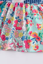 Vintage floral print strap girl set