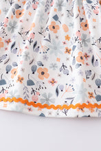 Yellow floral print ruffle pocket girl set - ARIA KIDS
