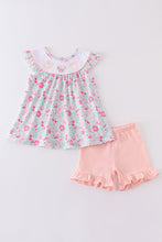 Pink floral charactor applique girl set - ARIA KIDS