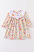 Floral print pumpkin embroidery dress - ARIA KIDS