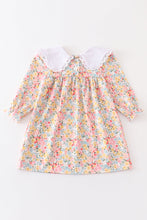 Floral print pumpkin embroidery dress - ARIA KIDS